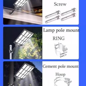 ZXXHNNAIH Solar Street Light IP66 Waterproof Solar Parking Lot Lights 3800LM-8080L Can be selecte,for Basketball Court Patio