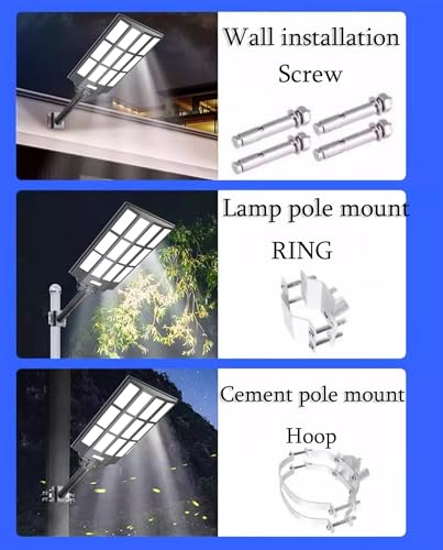 ZXXHNNAIH Solar Street Light IP66 Waterproof Solar Parking Lot Lights 3800LM-8080L Can be selecte,for Basketball Court Patio