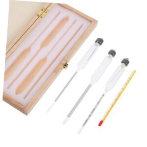 CIYODO 3pcs Hydrometer For Glass Triple Scale Hydrometer Hydrometer For Wine Making Alcohol Tester For