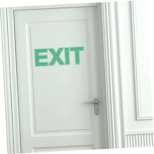 TOPPERFUN Emergency Door Exit Sign Safety Exit Sign Wall Sticker Noctilucence Exit Sign Green Exit Sign Sticker