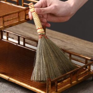 ABOOFAN Broom Small Broom Dusting Brush Mini Desk Broom Pet Cleaning Supplies Household Small Broom Home Cleaning Broom Handmade Broom for Home Household Broom Corn Broom Top Wooden