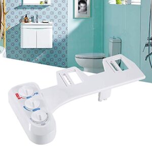 Water Bidet with Retractable Nozzles Non Electric Toilet Attachment Spray for Batteries or Electricity