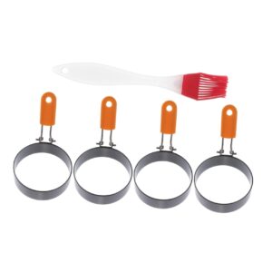 holidyoyo omelet egg cooker rings stovetop egg poacher flip cooker round egg rings egg frying tool egg cooking rings round egg fried egg ring fried egg circle egg maker silicone case