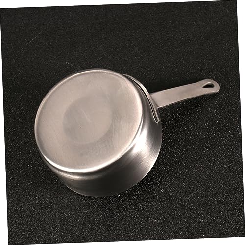 Hoement 1pc Cooking Frying Pan Sauce Cups Coffee Warmer Mini Butter Warmer Pot Butter Melter Dipping Sauce Bowls Small Pan Non Stick Pan Sauce Jug Induction Cookware Butter Melting Pan