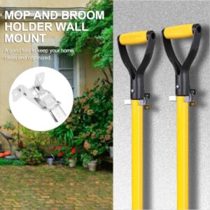 SOESFOUFU 10pcs Mop Buckle Wall Hanging Hooks Broom Holder Mop Hanger Broom Gripper Mop Hook Wall Mount Broom and Mop Holder Broom Rack Broom Organizer Wall Mount Broom Storage Iron