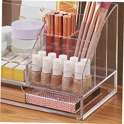 Garneck Stationery Organizer Acrylic Display Case Transparent Countertop Storage Rack Desk Drawer