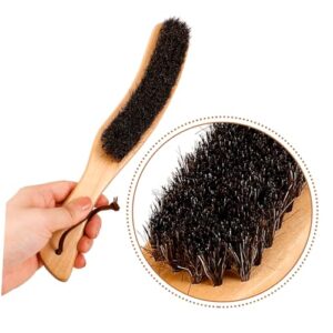 TOPPERFUN Dust Brush Whisk Broom Cleaning Scrub Brush Hand Broom Wood Brush Clothes Brush Garment Brush Wooden Handle Cleaning Brush Wooden Handle Brush Hat Cleaning Brush Horsehair