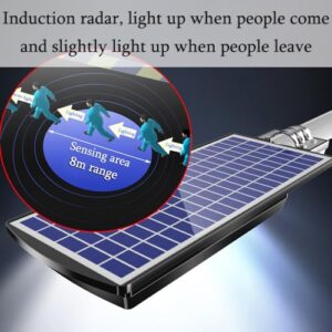 ZXXHNNAIH Solar Street Light IP66 Waterproof Solar Parking Lot Lights 3800LM-8080L Can be selecte,for Basketball Court Patio