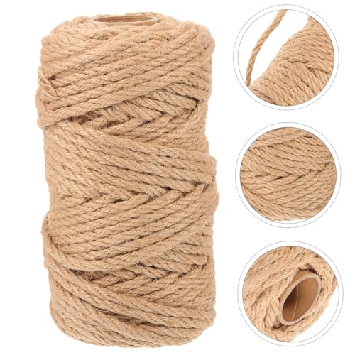 Hohopeti 1 Roll Cat Climbing Rope Sturdy Cat Scratcher Rope Heavy Sisal Twine Cat Scratching Tree Replacement Rope Natural Jute Twine Rope on Cat Trees Sisal Fibre Rope Sisal Rope Khaki