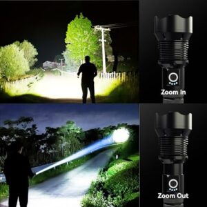 WENOTK Rechargeable High Lumen Flashlight, Super Bright Led Flashlights with 5 Modes & 18h Run Time, Waterproof Handheld Flash Light for Home Camping Emergency