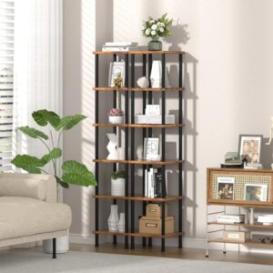 Homedawn 6-Tier Square Shelf Stand Display Rack & 5-Tier Ladder Shelf