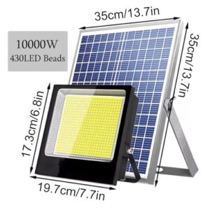 ZXXHNNAIH Solar Street Light IP66 Waterproof Solar Street Lights Outdoor LED Commercial Lighting with 19 ft Cables and Remote Control, Easy to Install