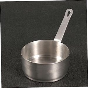 Hoement 1pc Cooking Frying Pan Sauce Cups Coffee Warmer Mini Butter Warmer Pot Butter Melter Dipping Sauce Bowls Small Pan Non Stick Pan Sauce Jug Induction Cookware Butter Melting Pan