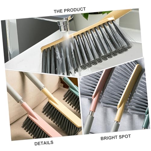 BCOATH 3pcs Sweeping Brush para Limpiar Bed Cleaning Brush Soft Bristle Cleaning Brush Car Broom Car Cleaning Brush Hand Sofa Cleaning Brush Soft Bristle Broom Stainless Steel