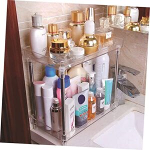 BIUDECO 1pc Box Shelf Storage Box Makeup Storage Rack Storage Stand Under Sink Cabinet Organizer Multi-function Storage Shelf Household Storage Rack Household Storage Shelf Acrylic