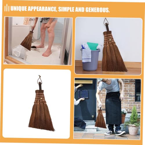 Cabilock 2pcs Small Broom Brush for Desk Counter Cleaning Broom Natural Hand Broom Counter Broom Wedding Broom Straw Broom Kitchen Countertop Broom Sweeper Broom Desk Broom Wood Light Brown