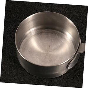 Hoement 1pc Cooking Frying Pan Sauce Cups Coffee Warmer Mini Butter Warmer Pot Butter Melter Dipping Sauce Bowls Small Pan Non Stick Pan Sauce Jug Induction Cookware Butter Melting Pan