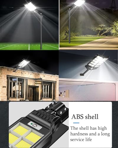 ZXXHNNAIH Solar Street Light IP66 Waterproof Solar Parking Lot Lights 3800LM-8080L Can be selecte,for Basketball Court Patio