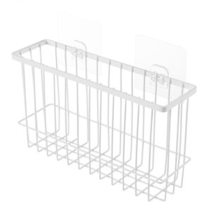 hoement bathroom wall organizer bread clear container bathroom storage rack kitchen wall holder heart spoons wrapping paper canister hanging basket container for cooling wine ledge white