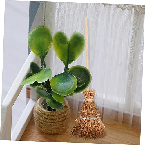 ORFOFE 15pcs Wood Miniature Cleaning Tool Small House Ornament Mini House Brooms Small House Decor Broom