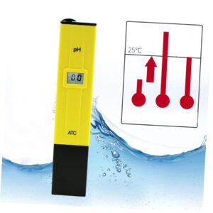 BUGUUYO Ph Measurement Portable Ph Pen Water Ph Pen Ph Tester Digital Water Tester Ph Meter Pen Fish Tank Ph Tester Digital Ph Pen Ph Test Pen LCD Ph Pen Pool Ph Tester Yellow