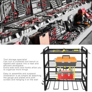 JOROBURO Power Tool Organizer, Professional Metal Construction Wall Mount Drill Holder, Extended Large Heavy Duty Drill Holder Utility Racks Shelf for Tool Room Workshop Garage