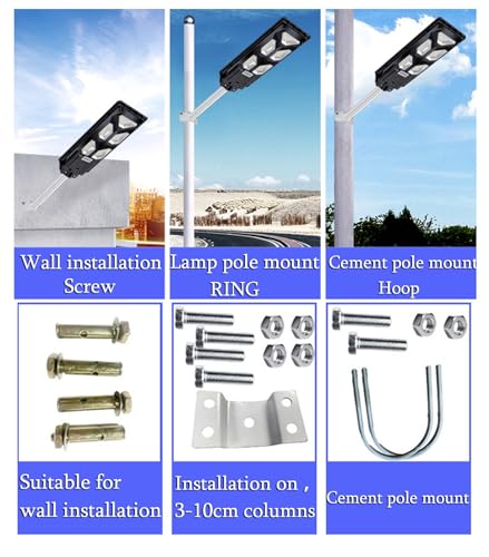 ZXXHNNAIH Solar Street Light Solar Parking Lot Light,with Motion Sensor and Remote Control,IP67 Waterproof,for Basketball Court Parking Lot