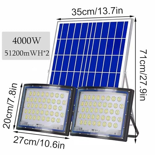 ZXXHNNAIH Solar Street Light IP65 Waterproof Solar Street Lights Outdoor,with 16.4ft Cables Street Solar Light,Easy-to-Install for Basketball Court Backyard