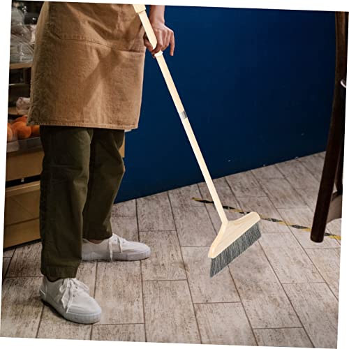 OHPHCALL Wooden Long Handle Broom Dust Sweeper Toilet Riser Dust Broom Telescopic Broom Concrete Broom Sofa Sweeping Broom Fine Bristle Broom Camping Broom Courtyard Broom Rv Bristle Hair