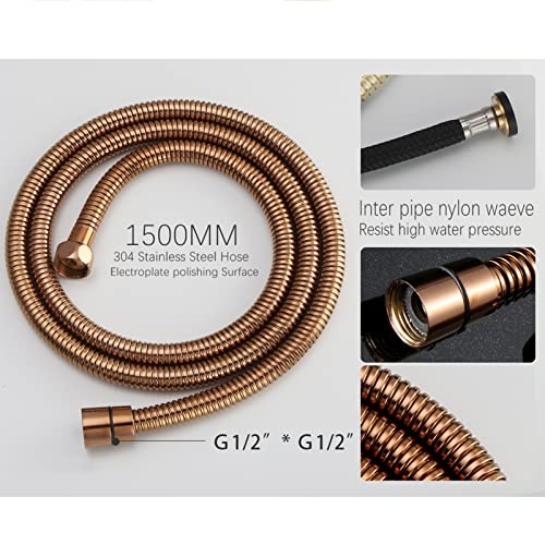 Shower System, Bidet Sprayer, Single Cold Rose Gold Solid Brass Toilet Douche Kit Shattaf Shower Head Copper Valve Faucet Set,C Set