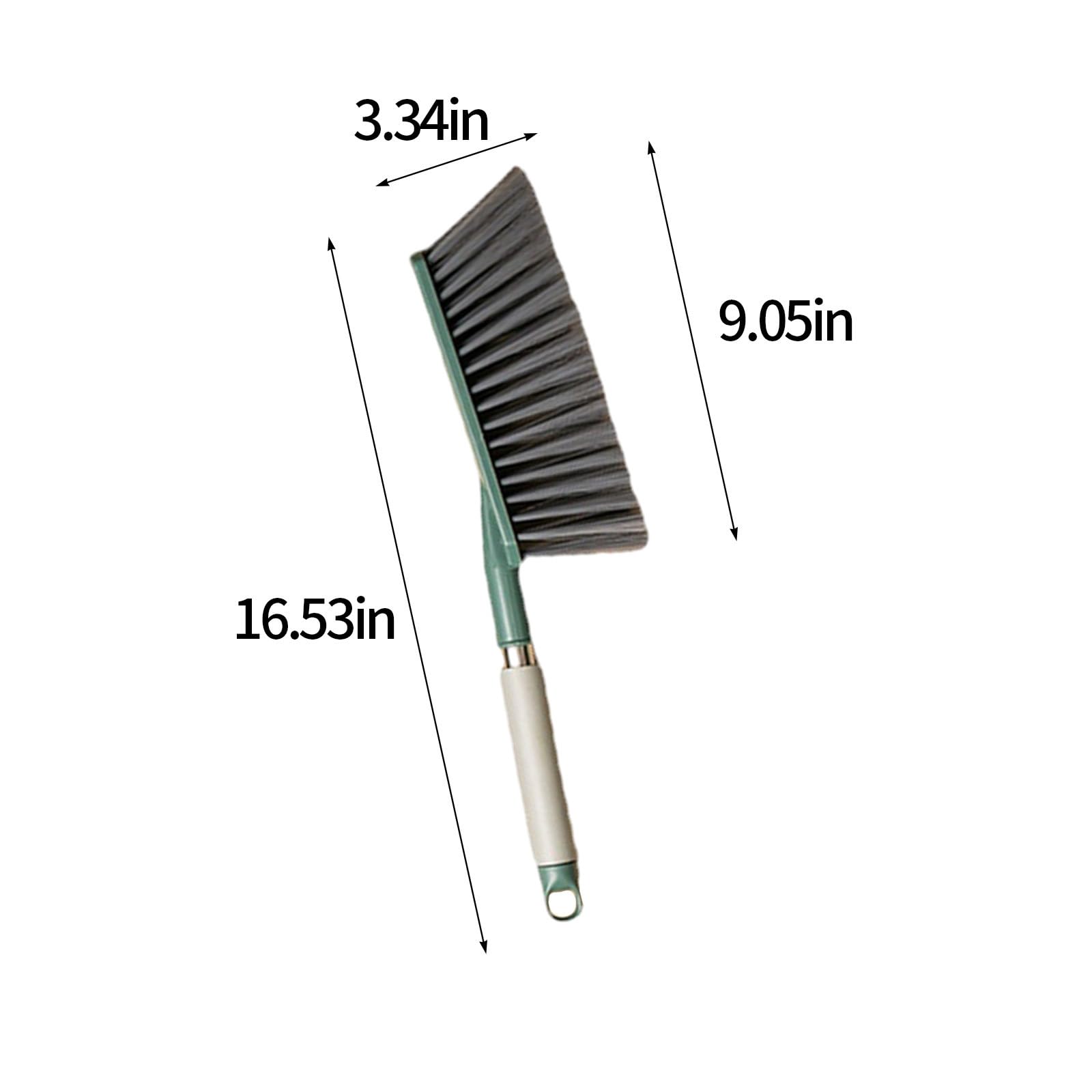 Soft Bristle Small Broom Bed Sheets Sweeping Cleaning Brush with Long Hand Camping Broom Hand Broom Brooms for Sweeping Indoor Counter Duster for Debris Hair Remover Desk Quilt Sofa Furniture