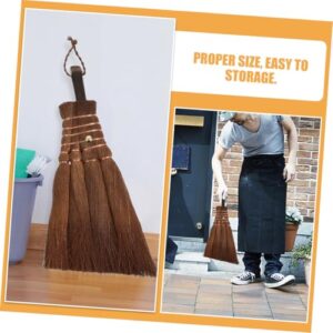 Cabilock 2pcs Small Broom Brush for Desk Counter Cleaning Broom Natural Hand Broom Counter Broom Wedding Broom Straw Broom Kitchen Countertop Broom Sweeper Broom Desk Broom Wood Light Brown