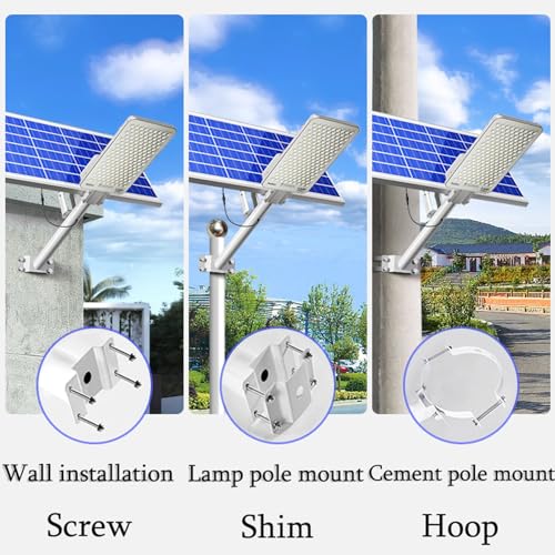 ZXXHNNAIH Solar Street Light IP65 Waterproof Solar Street Lights with Adjustable Solar Panels Can be remotely Controlled,for Basketball Court Parking Lot