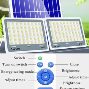 ZXXHNNAIH Solar Street Light IP67 Waterproofr Solar Parking Lot Lights, with 16.4ft Cable and Remote Control Solar Shed Light,for Yard Gazebo Shed Barn