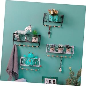 Parliky 1pc Wall Storage Shelves Storage Storage Storage Hanging Rack Hooks and Storage -Mounted Storage Rack Necktie Storage Case Wall Rack Storage Shelf White