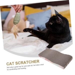 Levemolo 2pcs Corrugated Cat Scratching Post Fun Scratcher Kitten Scratcher Cardboard Cat Scratchers Indoor Cat Plaything Cat Supplies Pet Scratcher Pad Cat Scratcher Pad Corrugated Paper