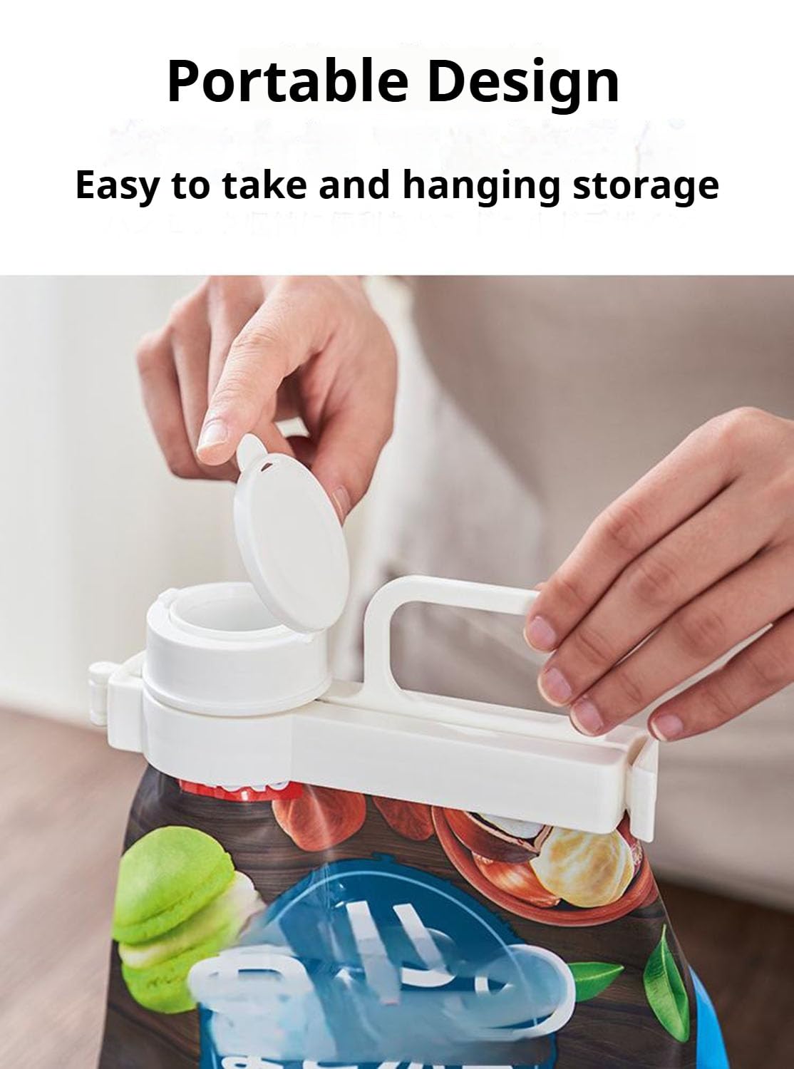 4Pcs Bag Clip with Pour spouts Food Clips to Seal Pour Food Storage Bag Clip with Spout for Cereal Snacks and More (4 in 1)