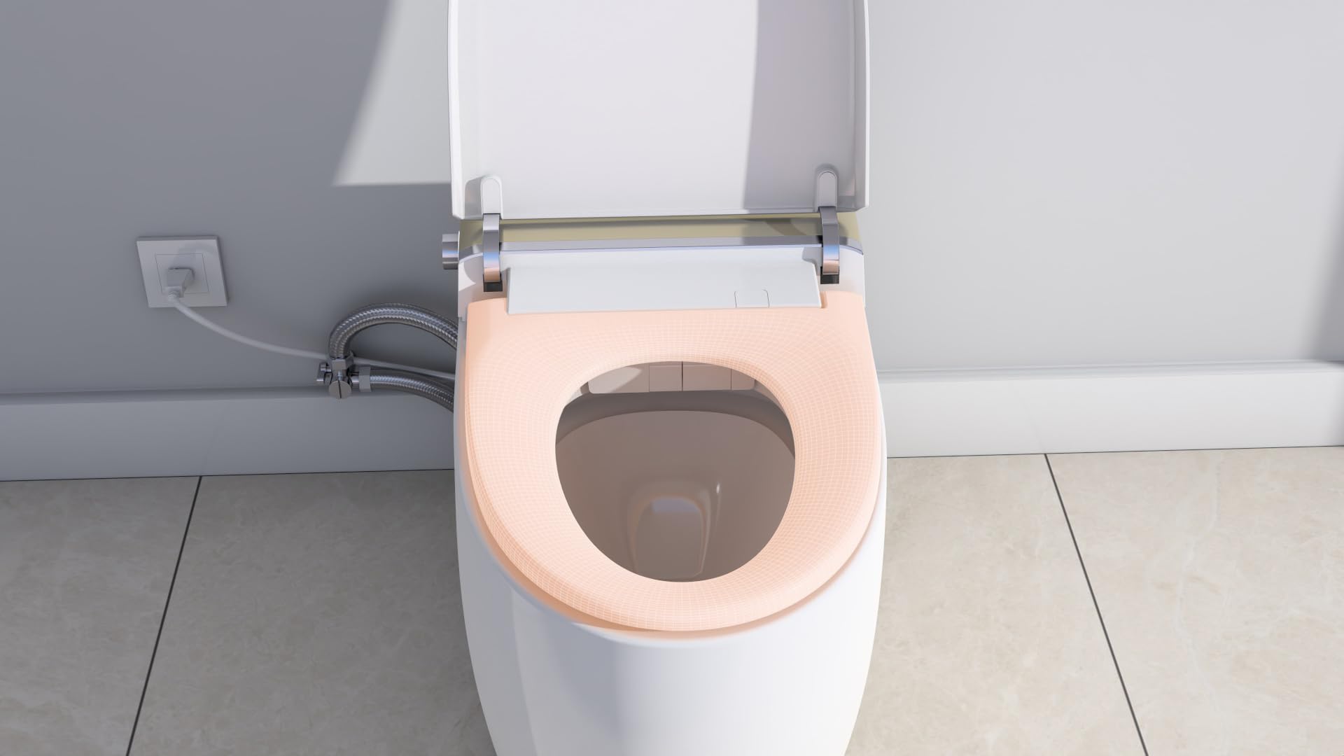 WIIS' IDEA Smart Toilet, Elongated One Piece Bidet Toilet with Bidet Built In, Tankless Smart Bidet Toilet with Auto Open Close, Auto Flush, Foot Sensor, Heated Bidet Seat, LED Display, Night Light