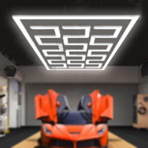 597w led garage light, 6500k super bright pure white led garage workshop lighting for garage, basement, warehouse, car beauty salon, car detailing shop