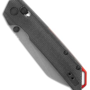 Kershaw Iridium Folding Pocket Knife, 3.4 inch D2 Steel Blade, DuraLock Locking Mechanism, Black Micarta Handle, Designed in the USA (Black Micarta/Stonewash)