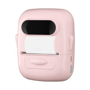 Yosoo Receipt Printer, Square Receipt Printer Portable with Connection Support Thermal Receipt Printer for Clear and Convenient Printing (Pink)