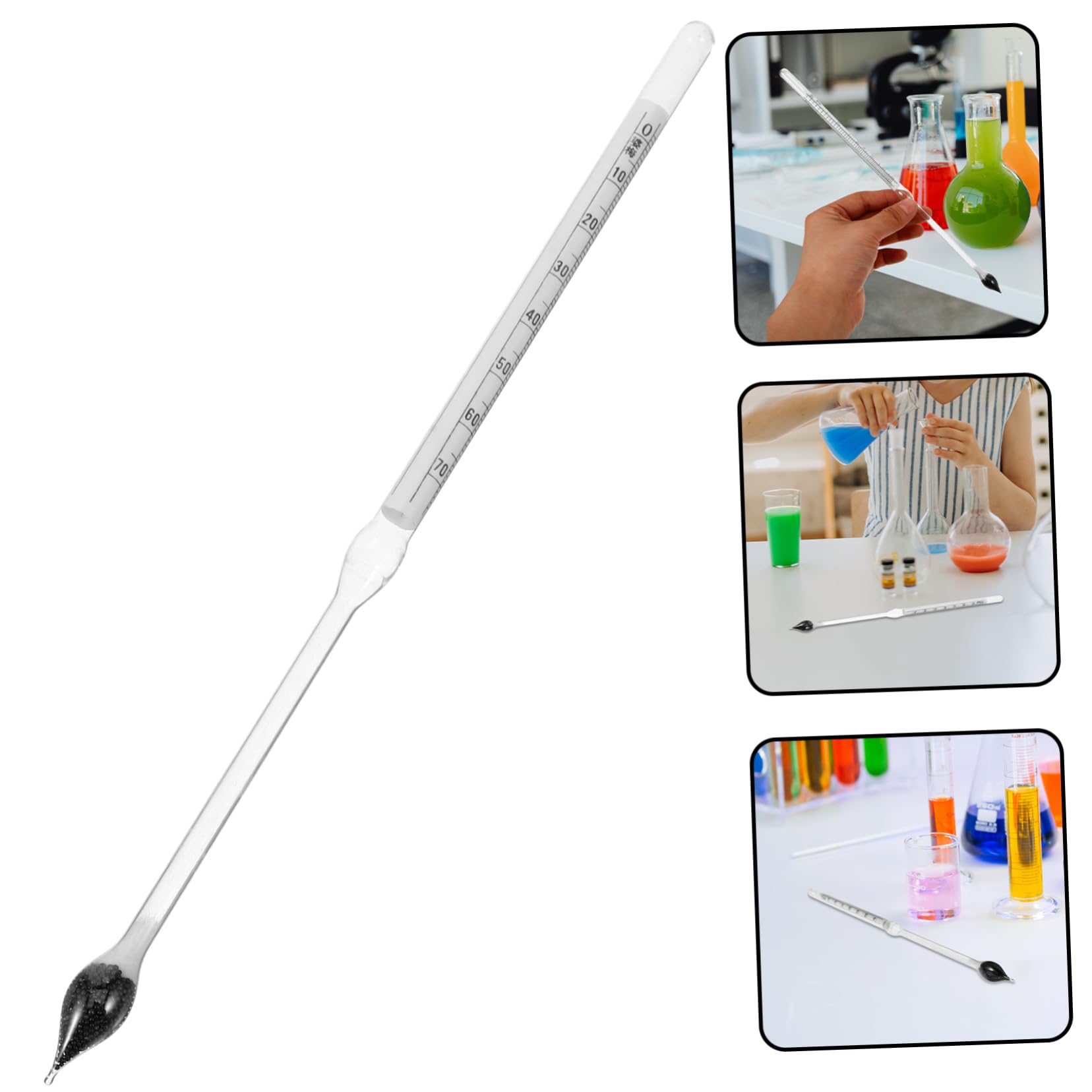 Hohopeti Hydrometer Salt Gauges Densitometer for Fish Tank Salt Water Gravimeter Salt Measurements Liquid Measurements Aquarium Areometer Salt Scales Salinometer Measure Gauges Glass