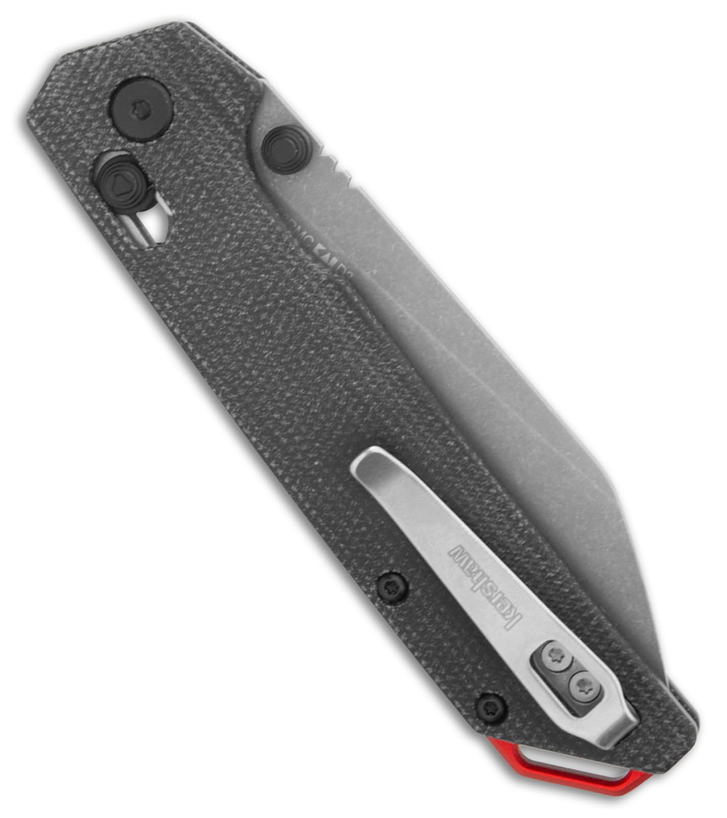 Kershaw Iridium Folding Pocket Knife, 3.4 inch D2 Steel Blade, DuraLock Locking Mechanism, Black Micarta Handle, Designed in the USA (Black Micarta/Stonewash)