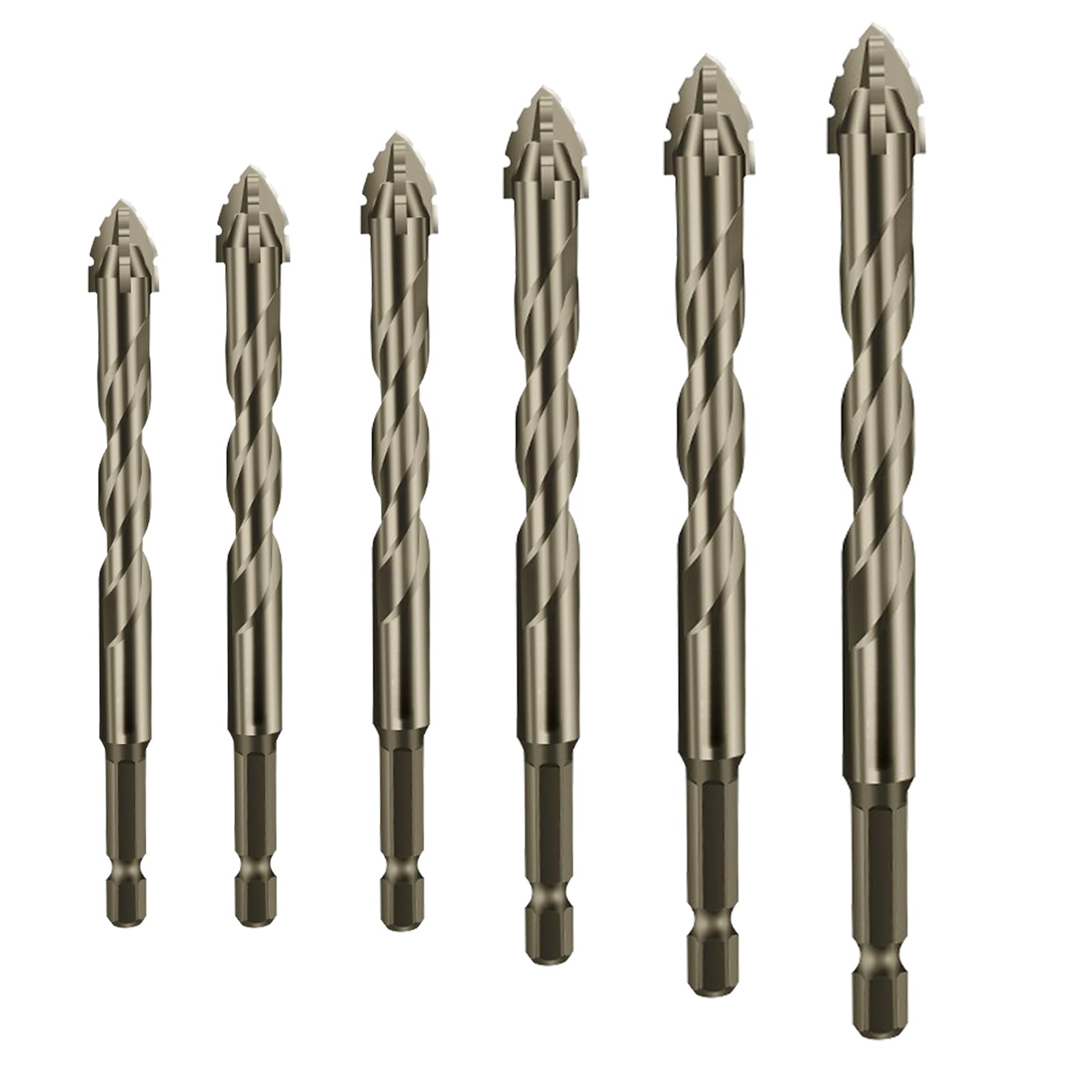 New Four-Flute Sawtooth Eccentric Drill Bit, Cozy Hoome Drill Bit, Four-Edged Serrated Eccentric Drill, Multifunction Drill Bit Set, High Hardness Skewed Head Eccentric Drill Bits (4/5/6/8/10/12)