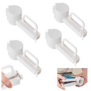 4pcs bag clip with pour spouts food clips to seal pour food storage bag clip with spout for cereal snacks and more (4 in 1)