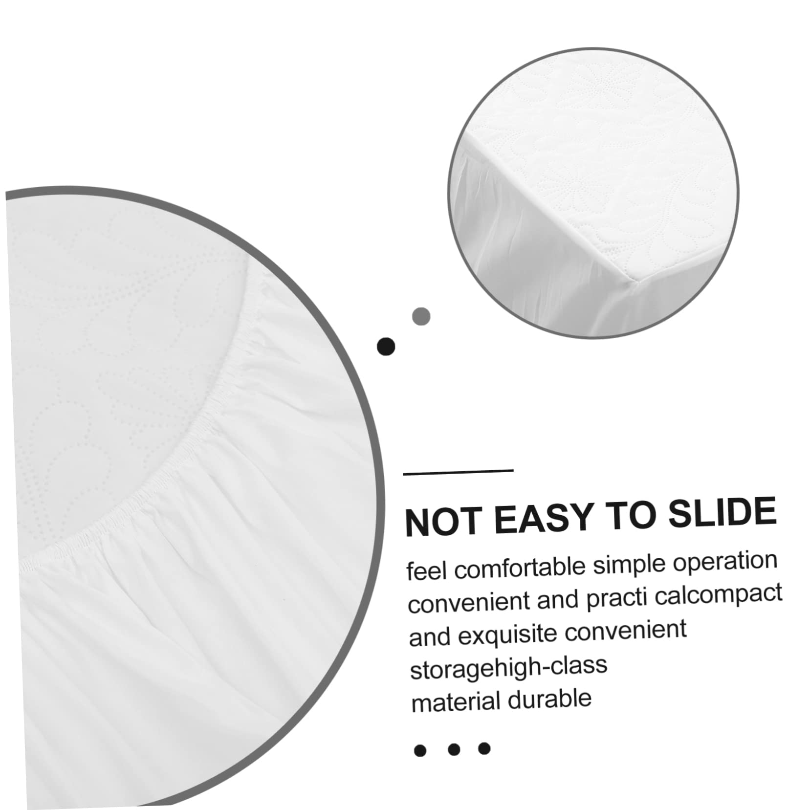 Cabilock Sheet Mattress Cover Pad Cot Pad Double Mattress Waterproof Bed Pad Twin Bed Mattress Double Bed Mattress Topper Mattress Pad Mattress Topper Twin Bed Protector Cotton White