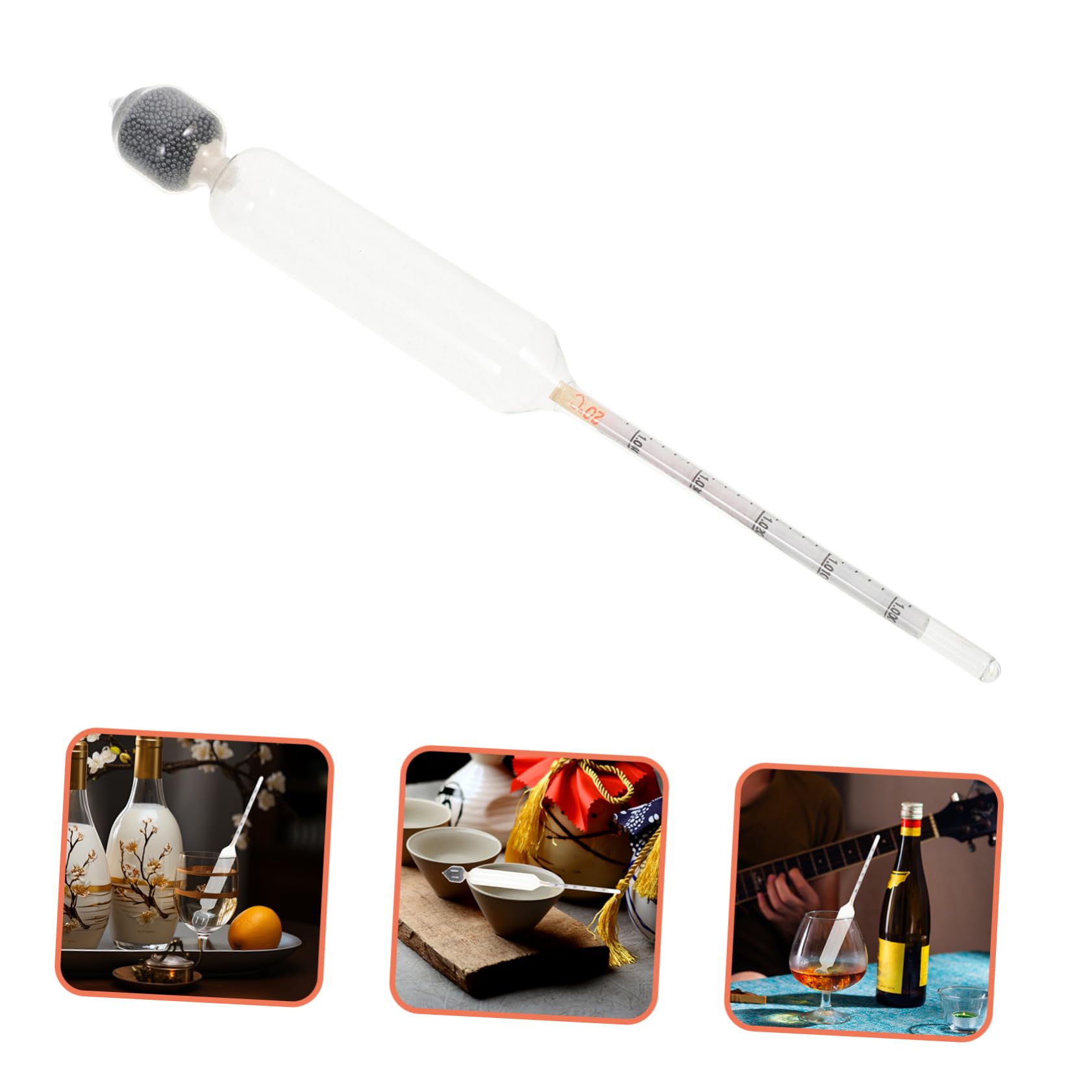 FUNOMOCYA Lactometer Milk Lactate Meter Measure Supply Kitchen Hydrometer Measure Tool Scale Hydrometer Liquid Hydrometer Convenient Hydrometer Home Hydrometer Degree Tools Transparent Glass