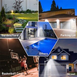 BLHKBAIKB Outdoor Solar Street Light,50000LM High Brightness Dusk to Dawn LED Light with Remote Control,IP65 Waterproof,Suitable for Parking Lot, Yard, Garden, Courtyard, Stadium