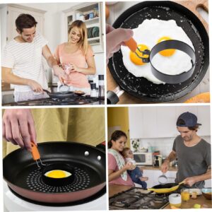 HOLIDYOYO Omelet Egg Cooker Rings Stovetop Egg Poacher Flip Cooker Round Egg Rings Egg Frying Tool Egg Cooking Rings Round Egg Fried Egg Ring Fried Egg Circle Egg Maker Silicone Case