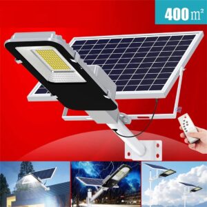 BLHKBAIKB Outdoor Solar Street Light,50000LM High Brightness Dusk to Dawn LED Light with Remote Control,IP65 Waterproof,Suitable for Parking Lot, Yard, Garden, Courtyard, Stadium